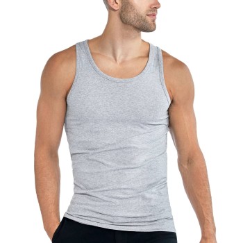 Bread and Boxers Men Tanks 2P Gråmelerad økologisk bomuld Small Herre Bread and Boxers Men Tanks 2P Gråmelerad økologisk bomuld Small Herre