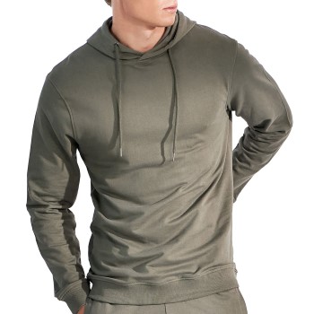 Bread and Boxers Organic Cotton Men Hooded Shirt 2P Skovgrøn Small Herre Bread and Boxers Organic Cotton Men Hooded Shirt 2P Skovgrøn Small Herre