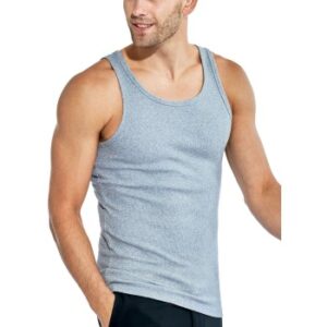 Bread and Boxers Ribbed Tank Top 2P Grå økologisk bomuld Small Herre