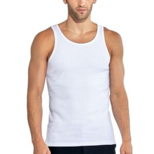 Bread and Boxers Ribbed Tank Top 2P Hvid økologisk bomuld Small Herre