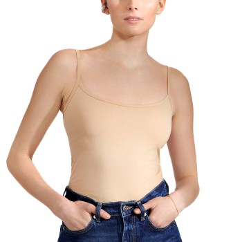 Bread and Boxers Singlet Woman Beige økologisk bomuld Small Dame Bread and Boxers Singlet Woman Beige økologisk bomuld Small Dame