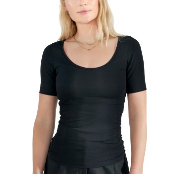Bread and Boxers T-Shirt Scoop Neck Sort økologisk bomuld Small Dame Bread and Boxers T-Shirt Scoop Neck Sort økologisk bomuld Small Dame