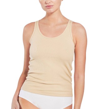 Bread and Boxers Women Ribbed Tank Top Beige bomuld Small Dame Bread and Boxers Women Ribbed Tank Top Beige bomuld Small Dame