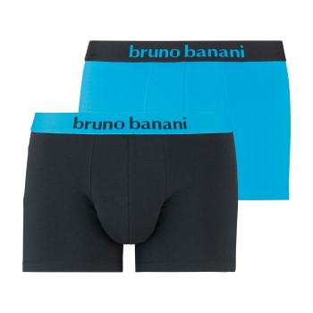 Bruno Banani 2P Flowing Shorts Sort/Blå bomuld Small Herre Bruno Banani 2P Flowing Shorts Sort/Blå bomuld Small Herre