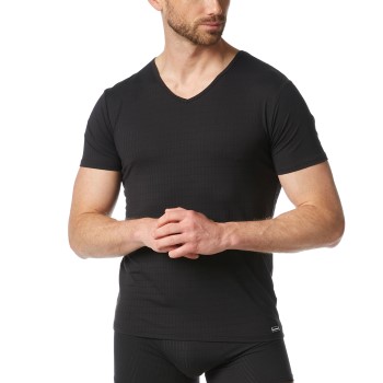 Bruno Banani Check Line 2 0 V-Shirt Sort polyamid Small Herre Bruno Banani Check Line 2 0 V-Shirt Sort polyamid Small Herre