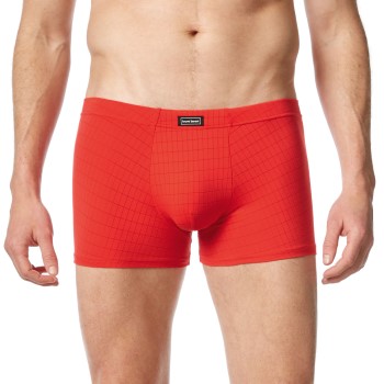 Bruno Banani Check Line 2.0 Shorts Rød polyamid Small Herre Bruno Banani Check Line 2.0 Shorts Rød polyamid Small Herre