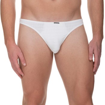 Bruno Banani Check Line 2.0 String Hvid polyamid Small Herre Bruno Banani Check Line 2.0 String Hvid polyamid Small Herre