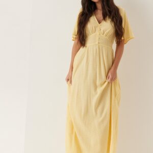 Butterfly Sleeve Viscose Maxi Dress