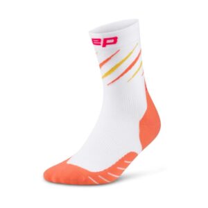 CEP Run Edt. Claws Mid Cut Strømper Hvid/Orange Str. 34-37 II til komfortabel løbetræning