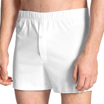 Calida Cotton Code Boxer Shorts With Fly Hvid bomuld Small Herre Calida Cotton Code Boxer Shorts With Fly Hvid bomuld Small Herre