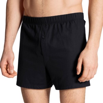 Calida Cotton Code Boxer Shorts With Fly Sort bomuld Small Herre Calida Cotton Code Boxer Shorts With Fly Sort bomuld Small Herre