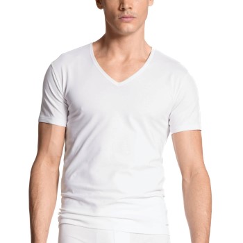 Calida Cotton Code V-Shirt Hvid bomuld Small Herre Calida Cotton Code V-Shirt Hvid bomuld Small Herre
