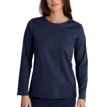 Calida Favourites Sleep Cotton Shirt Long-Sleeve Marineblå bomuld Small Dame Calida Favourites Sleep Cotton Shirt Long-Sleeve Marineblå bomuld Small Dame