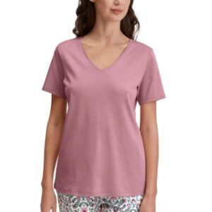 Calida Favourites Sleep Shirt Short-Sleeve Lyseviolet bomuld Small Dame