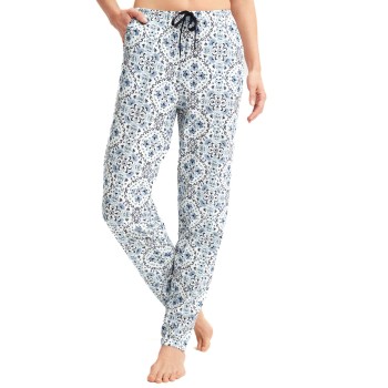 Calida Favourites Tiles Pyjama Trousers Hvid/Blå bomuld Small Dame Calida Favourites Tiles Pyjama Trousers Hvid/Blå bomuld Small Dame