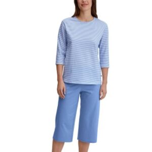 Calida Lovely Nights Capri Pyjama Lyseblå bomuld Small Dame