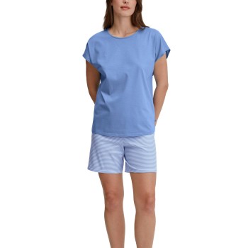 Calida Lovely Nights Short Pyjama Lyseblå bomuld Small Dame Calida Lovely Nights Short Pyjama Lyseblå bomuld Small Dame