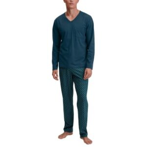 Calida Relax Imprint 3 Pyjamas Petrol bomuld Small Herre