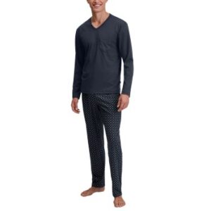 Calida Relax Streamline Pyjama Marineblå bomuld Small Herre