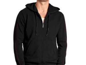 Calida Remix Basic Lounge Jacket Sort bomuld Medium Herre