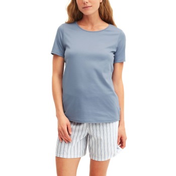 Calida Striped Dreams Short Pyjama Blå bomuld Small Dame Calida Striped Dreams Short Pyjama Blå bomuld Small Dame