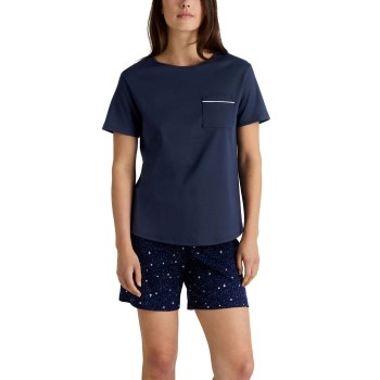 Calida Sweet Dreams Short Pyjamas Marineblå bomuld Small Dame Calida Sweet Dreams Short Pyjamas Marineblå bomuld Small Dame