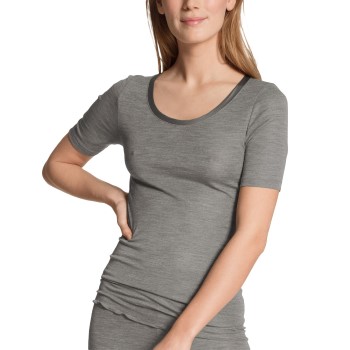 Calida True Confidence Shirt Short Sleeve Grå Small Dame Calida True Confidence Shirt Short Sleeve Grå Small Dame