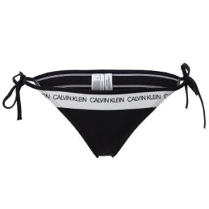 Calvin Klein CK Logo String Side Tie Bikini Sort Small Dame