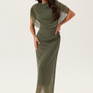 Cape Mesh Ankle Dress