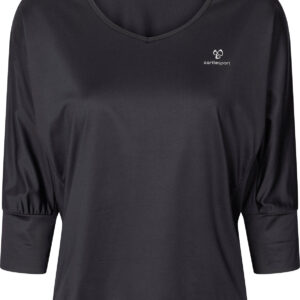 Carite Heidi Trænings Tshirt M. 3/4 Ærmer Dame 36 Sort