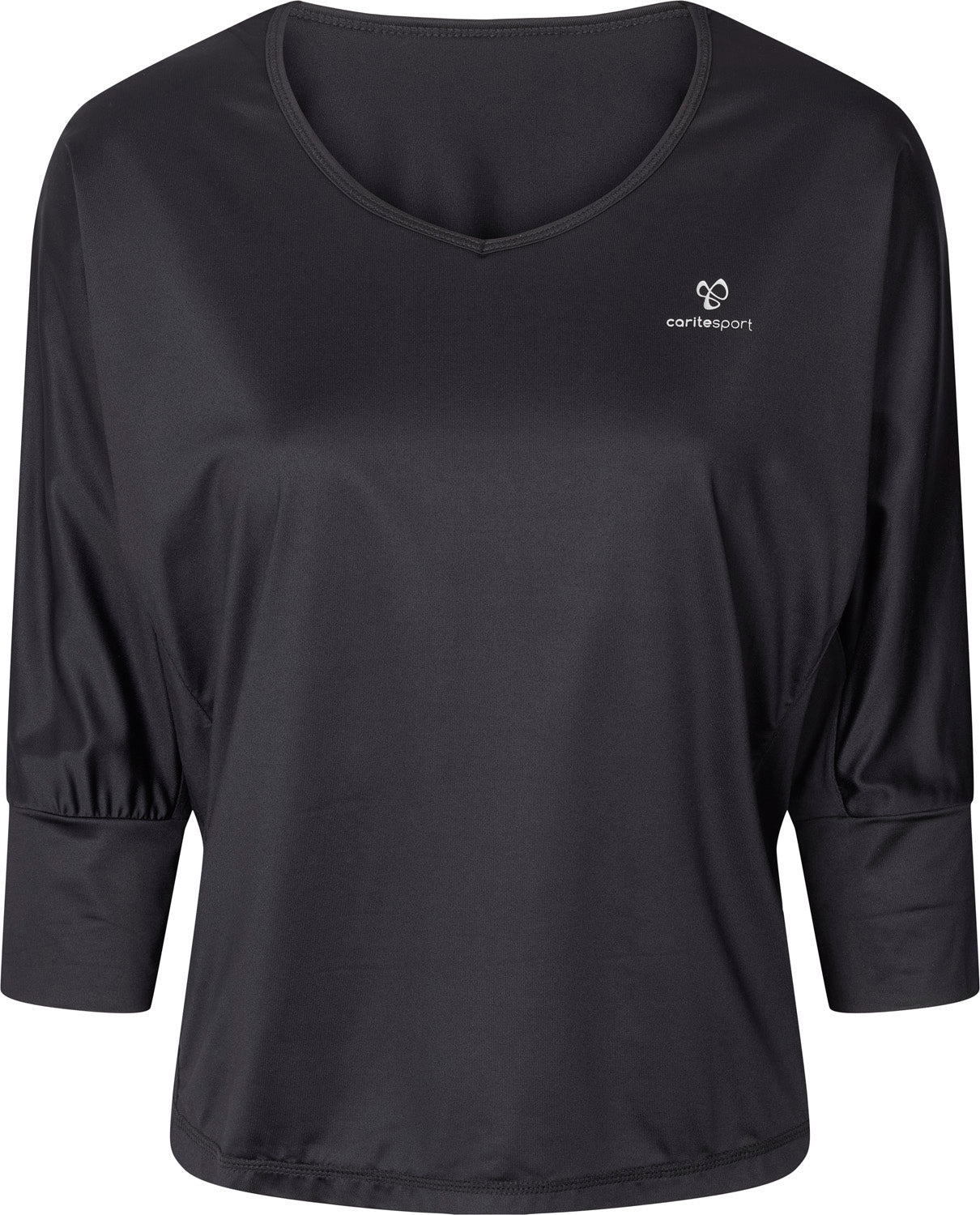 Carite Heidi Trænings Tshirt M. 3/4 Ærmer Dame 36 Sort Carite Heidi Trænings Tshirt M. 3/4 Ærmer Dame 36 Sort