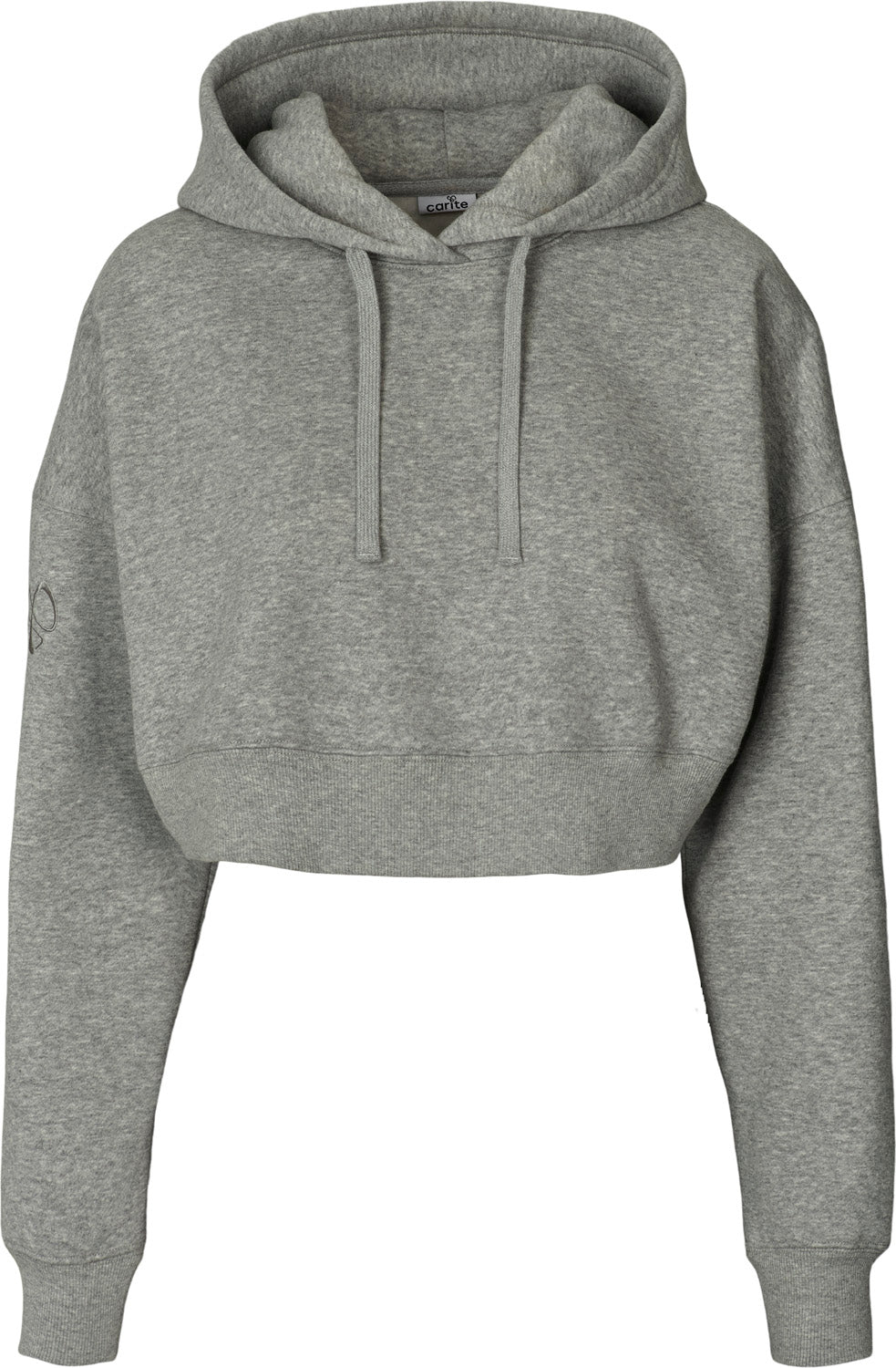 Carite Oversized Crop Hættetrøje Dame Xxs Grå Carite Oversized Crop Hættetrøje Dame Xxs Grå