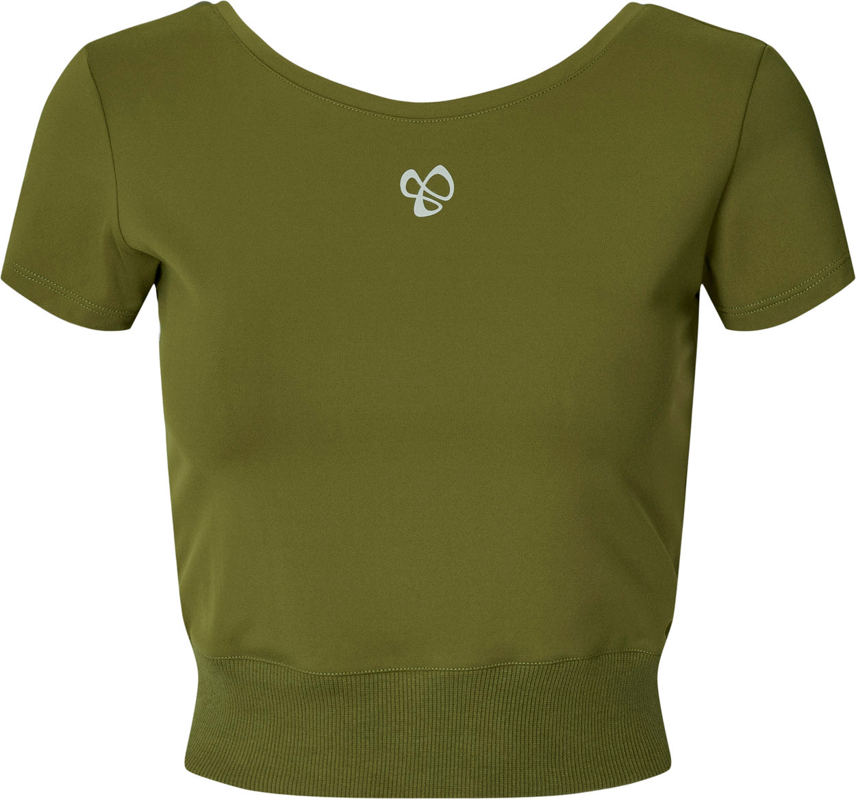 Carite Ribbed Waist Crop Tshirt Dame Xs Grøn Carite Ribbed Waist Crop Tshirt Dame Xs Grøn