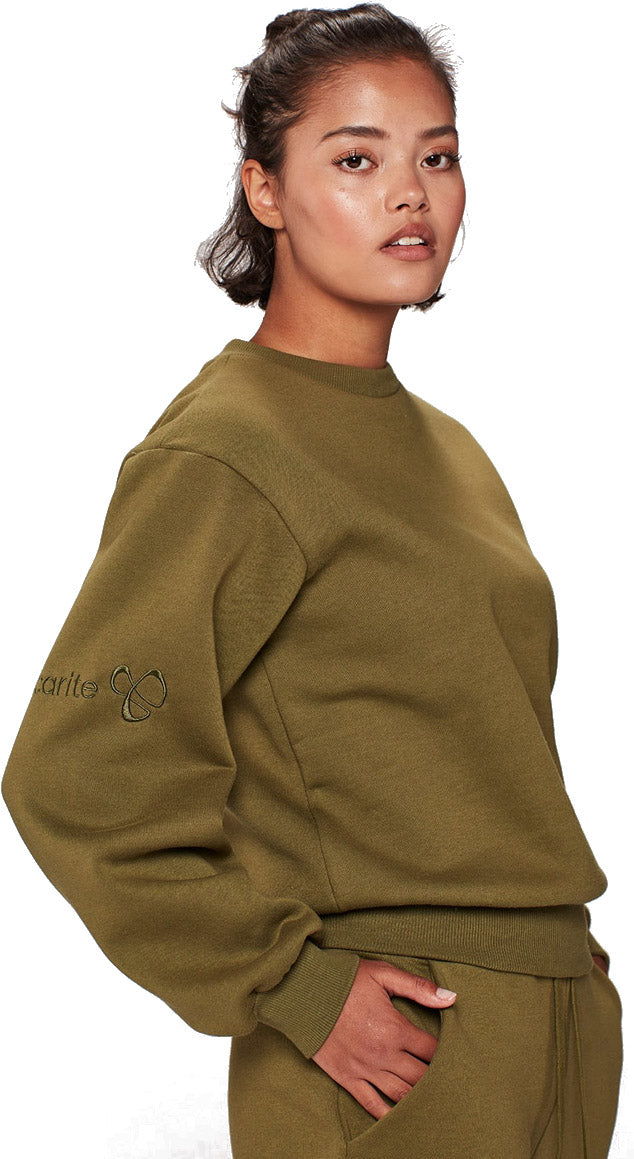 Carite Round Neck Sweatshirt Dame Xxs Grøn Carite Round Neck Sweatshirt Dame Xxs Grøn