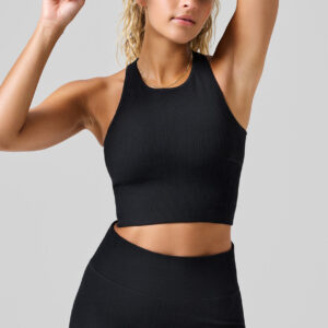 Casall Multi Rib Seamless Top Dame Sort