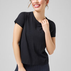 Casall Soft Texture Tshirt Dame 36 Sort