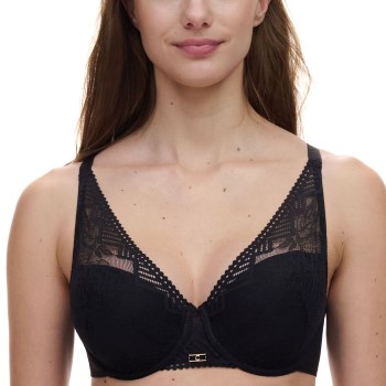 Chantelle BH Origins Lace Lightweight Plunge Bra Sort nylon B 70 Dame Chantelle BH Origins Lace Lightweight Plunge Bra Sort nylon B 70 Dame