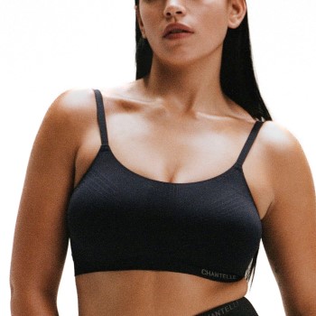 Chantelle BH Smooth Comfort Wirefree Support Bralette Sort Small Dame Chantelle BH Smooth Comfort Wirefree Support Bralette Sort Small Dame