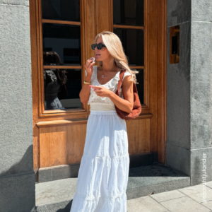 Cotton Lace Maxi Skirt