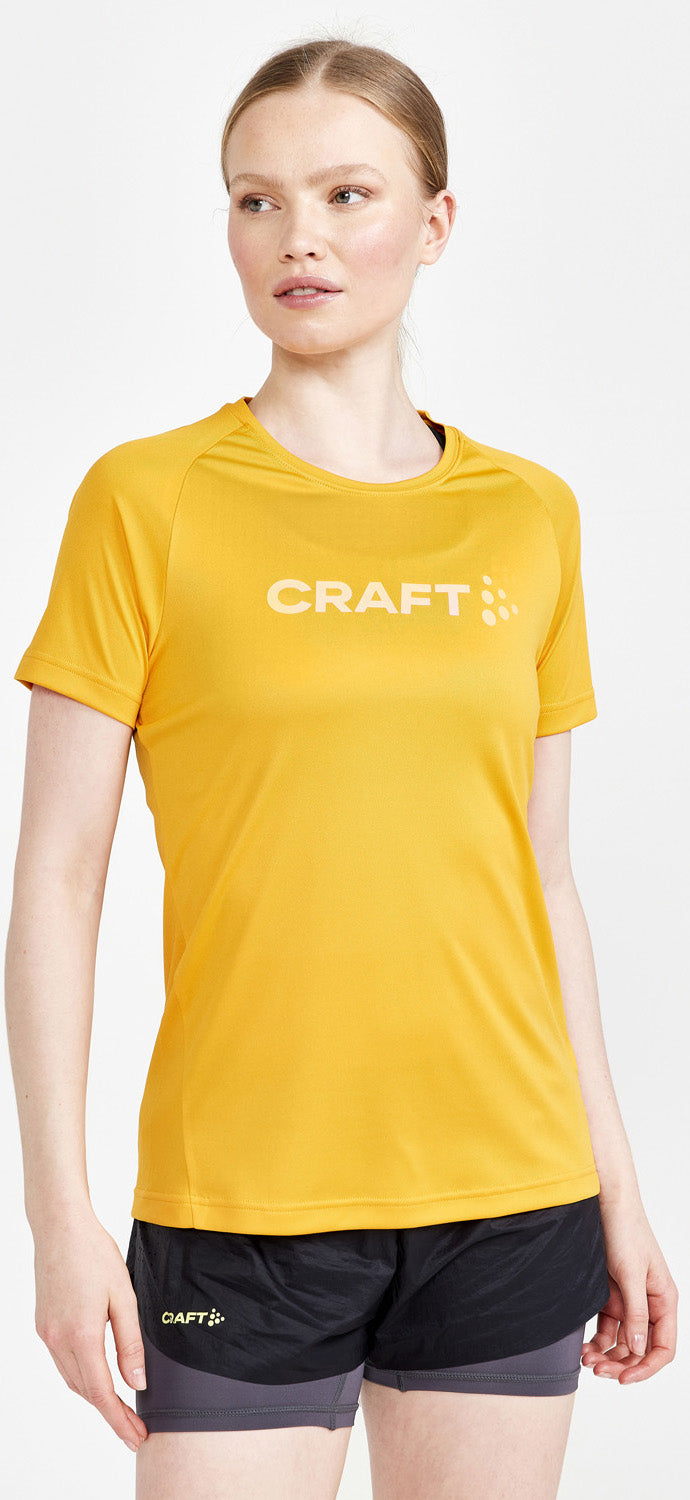 Craft Core Unify Logo Tshirt Dame Xs Gul Craft Core Unify Logo Tshirt Dame Xs Gul
