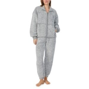 DKNY Chill In Style Zip Top Jogger Set Grå polyester Small Dame
