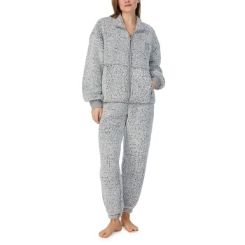 DKNY Chill In Style Zip Top Jogger Set Grå polyester Small Dame DKNY Chill In Style Zip Top Jogger Set Grå polyester Small Dame
