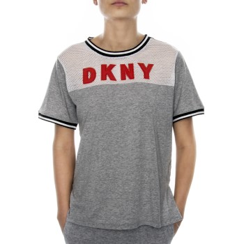 DKNY Spell It Out SS Tee Grå Small Dame DKNY Spell It Out SS Tee Grå Small Dame