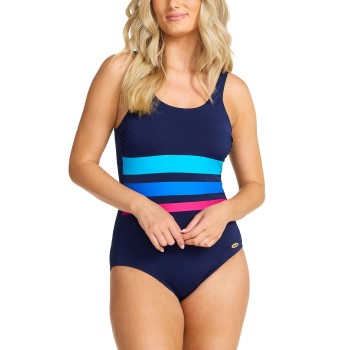 Damella Annabella Chlorine Resistent Swimsuit Marine/Blå polyester 38 Dame Damella Annabella Chlorine Resistent Swimsuit Marine/Blå polyester 38 Dame