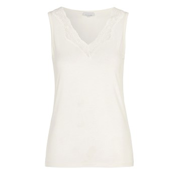 Damella Bamboo Lace Tank Top Hvid Bambus Small Dame Damella Bamboo Lace Tank Top Hvid Bambus Small Dame