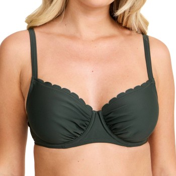 Damella Grace Wavy Bikini Bra Mørkgrøn B/C 38 Dame Damella Grace Wavy Bikini Bra Mørkgrøn B/C 38 Dame