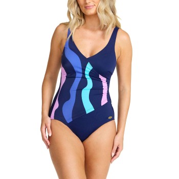 Damella Julia Basic Swimsuit Rosa/Blå 38 Dame Damella Julia Basic Swimsuit Rosa/Blå 38 Dame