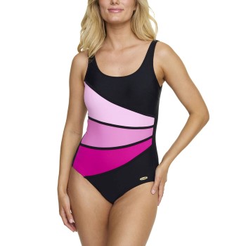 Damella Laura Chlorine Resistant Swimsuit Sort/Rosa 38 Dame Damella Laura Chlorine Resistant Swimsuit Sort/Rosa 38 Dame