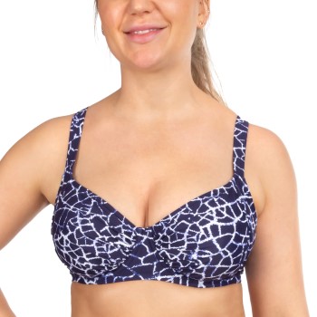 Damella Sophia Navy Crackle Underwire Bikini Bra Marine mønster polyester D 38 Dame Damella Sophia Navy Crackle Underwire Bikini Bra Marine mønster polyester D 38 Dame