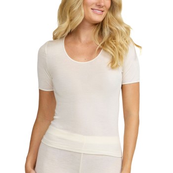 Damella Wool And Silk T-Shirt Vanille uld 38 Dame Damella Wool And Silk T-Shirt Vanille uld 38 Dame
